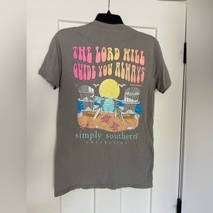 Simply Southern The Lord Will Guide You Always Beach Short Sleeve T-Shirt small